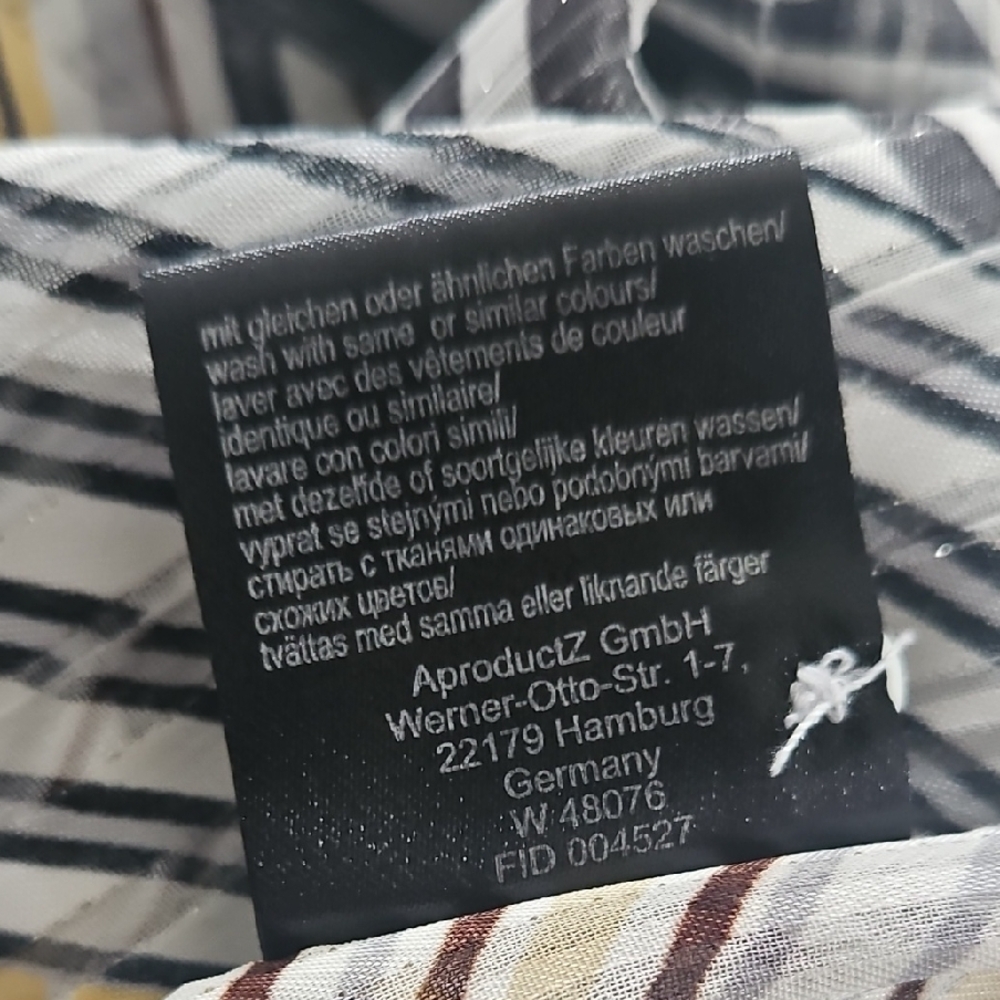 Geometric Pattern Metallic Thread Button Down Blo… - image 5